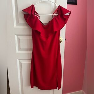 Sequin Hearts Red Cocktail Dress